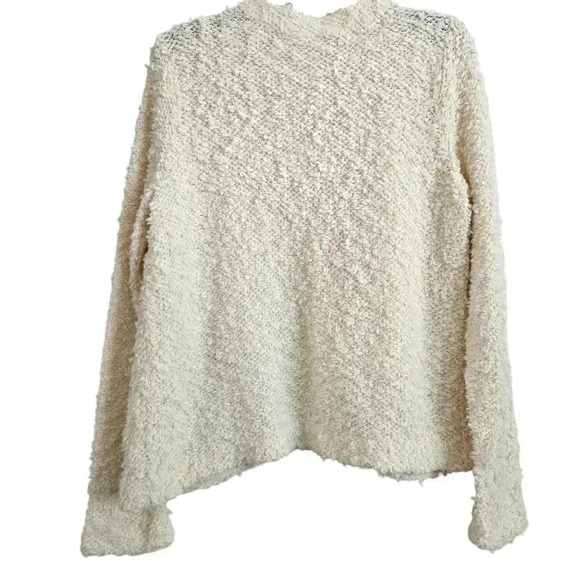 Eileen Fisher Loop Knit Cotton Open Cardigan Off-White Size M #072 - Picture 2 of 7
